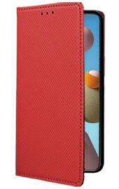 Кожени калъфи Кожени калъфи за Samsung  Кожен калъф тефтер и стойка Magnetic FLEXI Book Style за Samsung Galaxy A21s A217F червен